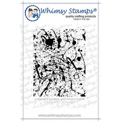 Whimsy Deb Davis Rubber Cling Stamp - Paint Splatters